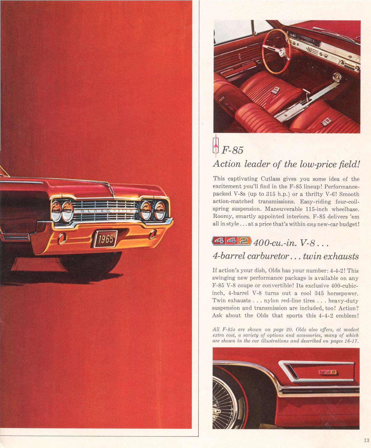 1965 Oldsmobile Motor Vehicles Brochure Page 3